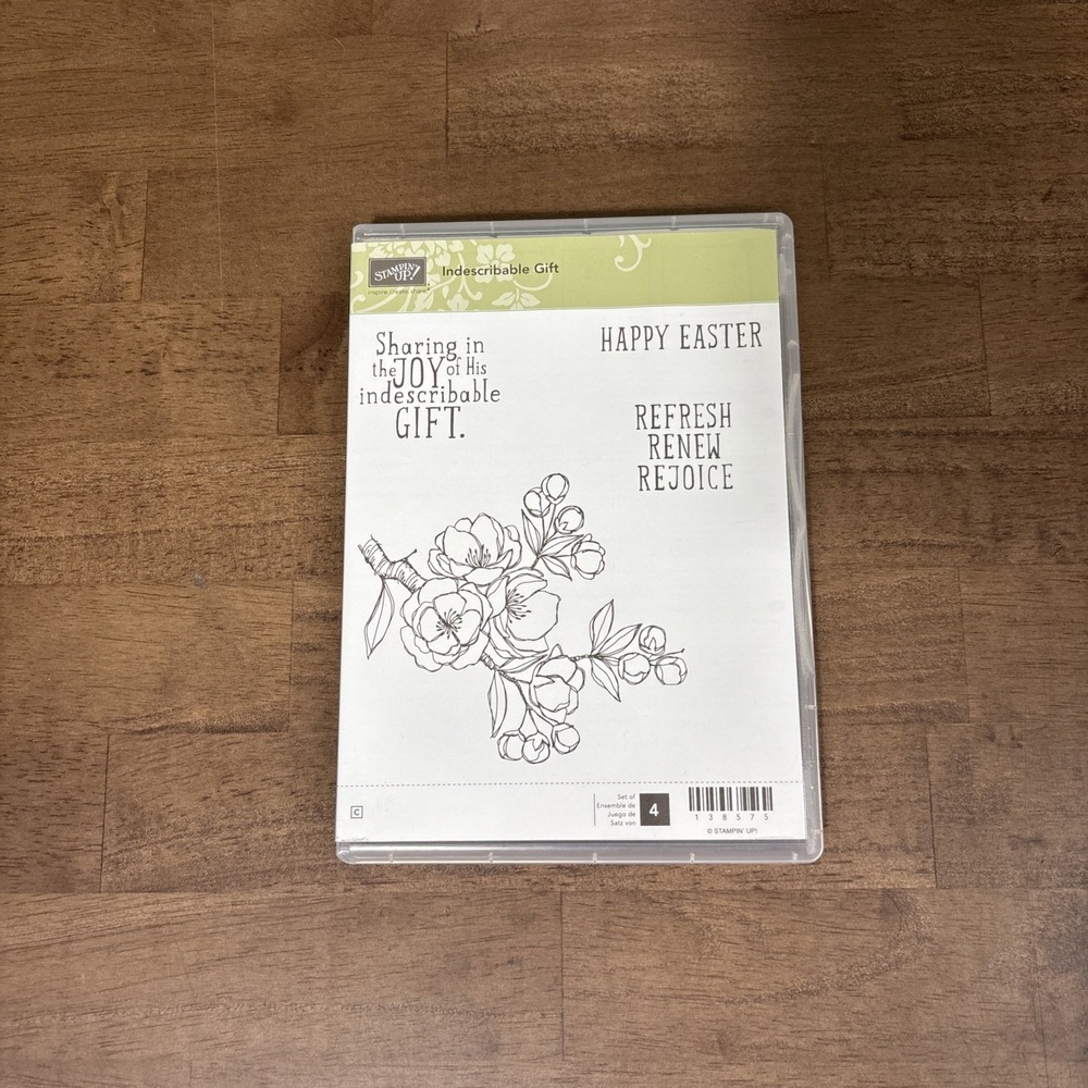 Stampin' Up! Indescribable Gift Stamp Set Easter Rejoice Religious #138575